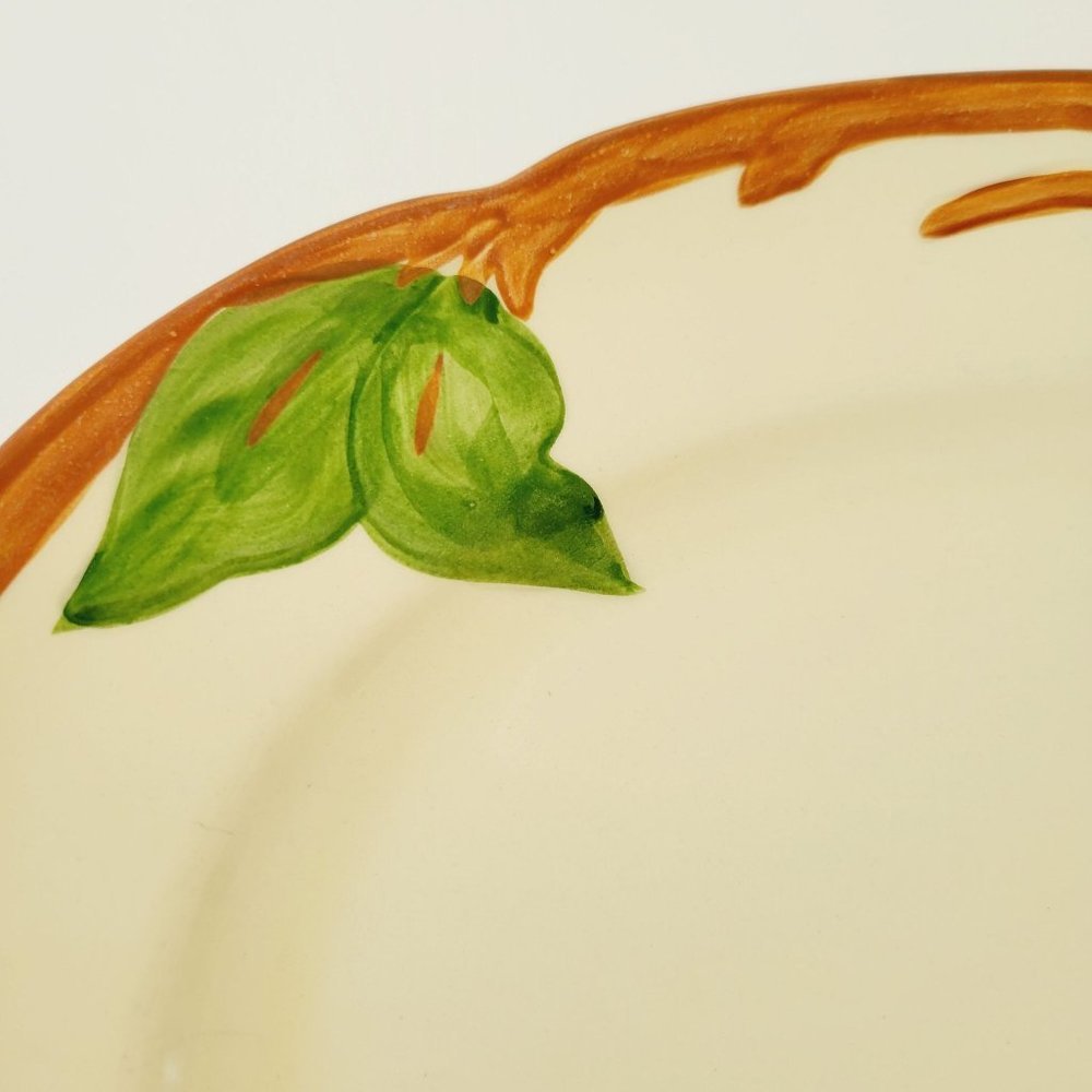 Vintage Franciscan Apple 14" Oval Platter, USA c.1953-58, Hand Painted Embossed - Picture 4 of 10